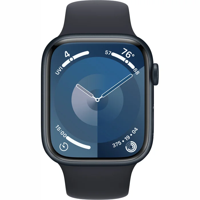 Viedpulkstenis Apple Watch Series 9 GPS 45mm Midnight Aluminium Case with Midnight Sport Band - M/L Apple Watch Series 9 GPS 45mm Midnight Aluminium Case with Midnight Sport Band - M/L [Mazlietots]